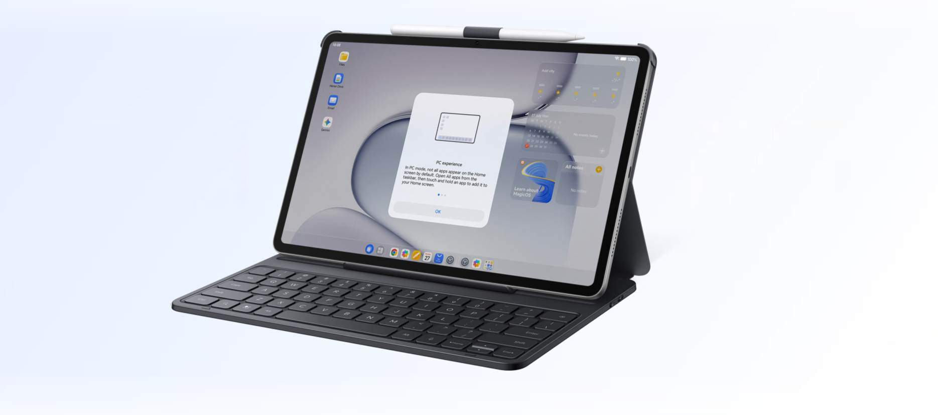 Tablet z klawiaturą i rysikiem